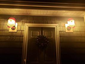 img 3 attached to D-FantiX Christmas Porch Light Covers 2PCS: Festive Santa Light Covers for Outdoor Decor, Garage Lights, Wall Lamps, and More!