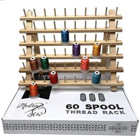 img 4 attached to 🧵 Maximize Sewing Efficiency with Madam Sew 60-Spool Sewing Thread Rack - Versatile Free Standing or Wall Mount Embroidery Thread Spool Holder for Optimal Sewing Organization and Storage