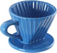 ☕ chantal lotus ceramic pour over coffee dripper - 8 ounce, blue cove: perfect brewing with ceramic excellence logo