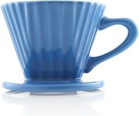 img 2 attached to ☕ Chantal Lotus Ceramic Pour Over Coffee Dripper - 8 Ounce, Blue Cove: Perfect Brewing with Ceramic Excellence