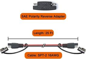 img 3 attached to 🔌 POWISER 25ft SAE to SAE Extension Cable: Efficient Quick Disconnect Connector for Automotive and Solar Panel with 16AWG Wire Gauge