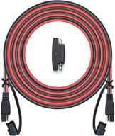 🔌 powiser 25ft sae to sae extension cable: efficient quick disconnect connector for automotive and solar panel with 16awg wire gauge logo