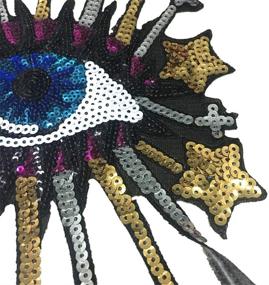 img 1 attached to ✨ Sparkling Iron-On Eye Patches: Small Gold Stars Eyeball Patch DIY Applique Craft Sewing Accessories for Decor