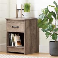 🌙 1-drawer weathered oak nightstand by south shore tassio - enhanced for seo logo