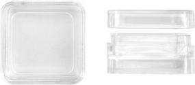 img 3 attached to 🗂️ SE 12 Stackable Square Plastic Containers - 8741BB: Space-Saving Storage Solution