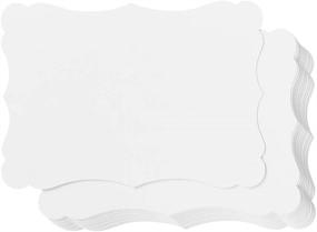 img 4 attached to 💌 50-Pack Blank Kraft Cards: Thick Paper Brown Greeting Cards for DIY Gift Card Menus, Baby Shower, and Wedding Invitations (5x7IN, White)