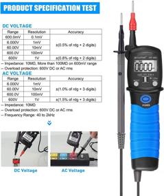 img 2 attached to 🔋 HOLDPEAK HP-38D Voltage Tester: Pen Type Digital Multimeter with 2000 Counts, Voltmeter, Resistance, Diode Testing, Data Hold, Backlit Display, and Flashlight