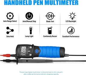 img 3 attached to 🔋 HOLDPEAK HP-38D Voltage Tester: Pen Type Digital Multimeter with 2000 Counts, Voltmeter, Resistance, Diode Testing, Data Hold, Backlit Display, and Flashlight