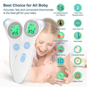 img 3 attached to 🌡️ Accurate Non-Contact Forehead Thermometer for Adults and Babies – Medical Infrared Thermometer with Fever Alarm for Indoor and Outdoor Use – Instant Readings for Infants and Children