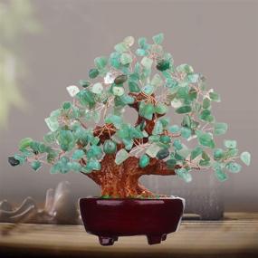 img 1 attached to Natural Green Crystal Art Deco Office Living Room 🌳 Money Tree - Feng Shui Tangling Quartz Gemstone, 7 Inches