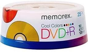 img 4 attached to Vibrant and Reliable: Memorex DVD+R 16X Cool Colors 25pack Delivers Superior Performance