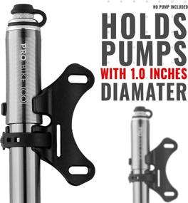 img 1 attached to PRO BIKE TOOL Bicycle Pump Holder: Lightweight and Strong Frame Mounted Clip, Black – Compatible with 1.0 inch Diameter Pumps