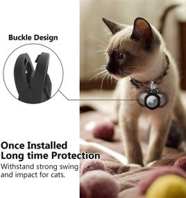 img 1 attached to ZoneFoker Clear 2-in-1 Airtag Case: Full Body Coverage, Anti-Scratch, Shockproof - Ideal Air Tag Holder Accessory for Cat Collar - Black 1 Pack