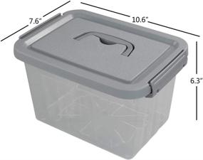 img 3 attached to Ggbin 6 Quart Clear Latch Storage Box - Set of 4 with Grey Handle and Latches