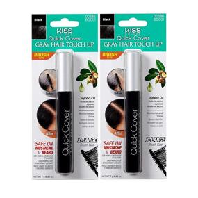 img 4 attached to 🖤 Кисть для быстрого закрашивания серых волос Kiss Colors Quick Cover Black Gray Hair Touch Up Brush BGC01 (2 шт.)