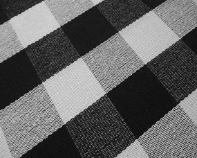 img 1 attached to 🏡 LEVINIS Buffalo Plaid Rug Outdoor - Retro Farmhouse Tartan Checkered Plaid Rug: Black and White Hand-Woven Washable Floor Rug for Kitchen, Bathroom, Entry Way, Laundry Room - 23.6'' x 51.2''
