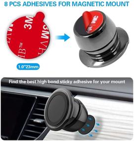 img 1 attached to POP-TECH Sticky Adhesive Replacement: 8PCS Resistant 3M VHB Double Sided Sticker Pads for Magnetic Car Mount & Cell Phone Stand