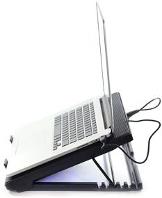 img 1 attached to 💻 Otimo Laptop Cooling Pad - Ultimate Cooling Solution for 12-17 Inch Laptops - Quiet Fans - USB Powered - Adjustable Stand - USB Hub Included