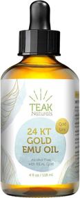 img 1 attached to 🌿✨ Teak Naturals 24K Gold Line Series: Organic Australian Emu Oil, 4 oz – Enhanced with 24 Karat Gold