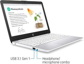 img 1 attached to 💻 HP Stream 11.6-inch HD Laptop with Office 365 Personal: Intel Celeron N4000, 4 GB RAM, 32 GB eMMC, Windows 10 Home in S Mode (11-ak0020nr, Diamond White)