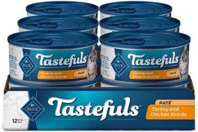 img 3 attached to 🐱 Blue Buffalo Blue Tastefuls Turkey Chicken Pate Cat Food, 5.5 oz, Pack of 12, 12 X 5.5 OZ