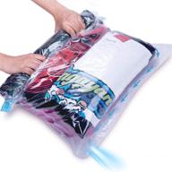 🔒 10 large space saving rolling compression bags for travel and storage - no vacuum pump required. roll up space saver bag set for clothes and blankets. ideal for flights, packing cubes & drawer organizers логотип