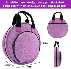 img 2 attached to 🧵 Embroidery Supplies Organizer Bag - Portable Storage Tote for Hoops, Floss, Cross Stitch Kits, Perfect for Enthusiasts and Stitch Lovers – BAG ONLY, Purple