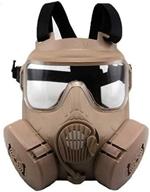 🎭 h-world shopping m50 tactical airsoft paintball full face protection mask with dual fans logo
