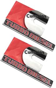 img 4 attached to 💪 Cummins Turbo Diesel Emblems, Badges High Output Nameplate Replacement Sticker for RAM 2500 3500 Fender Emblem - Chrome Finish