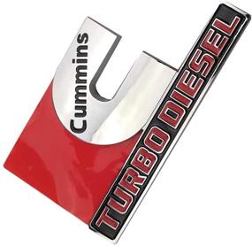 img 3 attached to 💪 Cummins Turbo Diesel Emblems, Badges High Output Nameplate Replacement Sticker for RAM 2500 3500 Fender Emblem - Chrome Finish
