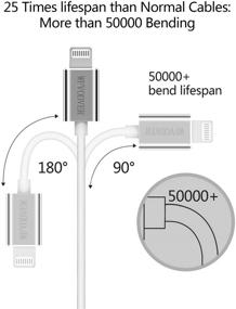 img 1 attached to 🎧 WFVODVER [Сертифицированный MFI] 4FT/1.2M кабель Lightning для iPhone на 3.5 мм аудио, автомобильный Aux-кабель для iPhone 12/12 Pro/12 Mini/11/11 Pro/XS/XR/X 8 7/iPad, iPod к автомагнитоле, динамикам, наушникам - Белый