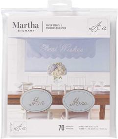 img 4 attached to 📝 Большой бумажный трафарет Martha Stewart Crafts - 32985 Скрипт Алфавит - 35 листов с 70 дизайнами!