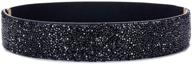 sparkle and shine at parties: alaix women's stretchy dress belt with bling rhinestones - elastic waist belt for a shiny look! logo