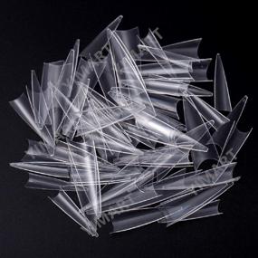 img 4 attached to 💅 YIMART 500pcs Clear Acrylic Stiletto Nail Tips: Easy Coffin Nails for Salon-Quality False Nail Art