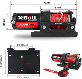 img 3 attached to 🏞️ X-BULL 12V 3000LBS Electric Winch with Synthetic Rope: Ideal Off-Road ATV/UTV Towing Companion featuring Mounting Bracket, Wireless Remote Control, and New Design