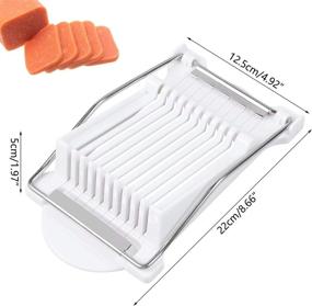 img 2 attached to 🔪 Durable Stainless Steel Spam Slicer Luncheon Meat Cutter - Ideal for Soft Foods, Eggs, Fruits, Cheese, Sushi, and Canned Meats - 10 Wire Stainless Steel Kitchen Splitter