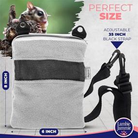 img 2 attached to 🐾 LAMBIE JAMMIE Grey Bonding Pouch for Small Pets - Ideal for Sugar Gliders, Hedgehogs, Bunnies, and More - Enhance Pet Bonding and Improve Relationships