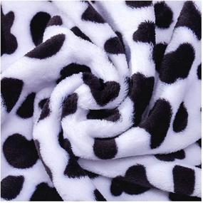 img 3 attached to Winter Warm Flannel Fleece Cow Print Scarf - Cozy and Stylish Accessory for Cold Days