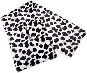 img 1 attached to Winter Warm Flannel Fleece Cow Print Scarf - Cozy and Stylish Accessory for Cold Days