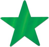 🌟 beistle green metallic star cutouts 3-1/2 inch - pack of 12 high-quality pieces logo