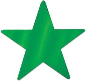 img 1 attached to 🌟 Beistle Green Metallic Star Cutouts 3-1/2 Inch - Pack of 12 High-Quality Pieces