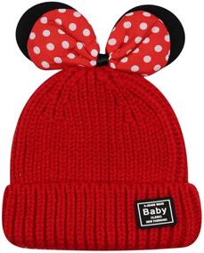 img 3 attached to 🧣 Winter Bowknot Beanie for Toddlers - Stylish Accessories for Boys' Hats & Caps by RARITYUS