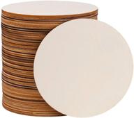 🎨 motarto 5 inch round wood discs for crafts: blank & unfinished wood circle pieces for painting, writing, and diy home decor - set of 50 logo