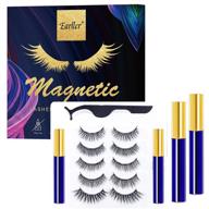 earller 2021 magnetic eyelashes with eyeliner kit: 5 pairs, natural look false lashes with applicator - glue-free & easy application, 3d & 5d reusable short and long set logo