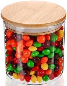 img 4 attached to 🍪 YULEER Airtight Food Storage Containers: 22OZ Glass Jars for Candy, Cookies, Rice, and More