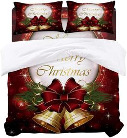 img 4 attached to Christmas Hypoallergenic Microfiber Comforter Bedspread