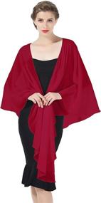 img 3 attached to Chic Chiffon Shawls: Must-Have Women's Accessories for Wedding, Evening Dresses, Scarves & Wraps