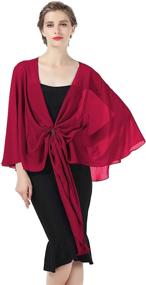 img 1 attached to Chic Chiffon Shawls: Must-Have Women's Accessories for Wedding, Evening Dresses, Scarves & Wraps