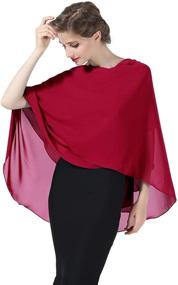 img 2 attached to Chic Chiffon Shawls: Must-Have Women's Accessories for Wedding, Evening Dresses, Scarves & Wraps