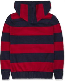 img 3 attached to 👕 Stylish Boys Hooded Sweater Pullover with Button-Up, Striped Color Block - Perfect Spring Knit Outfits by Benito & Benita
